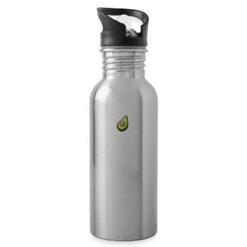 Avocat hipster fruit petit cadeau - Gourde avec paille intégrée - argent clair - Droite