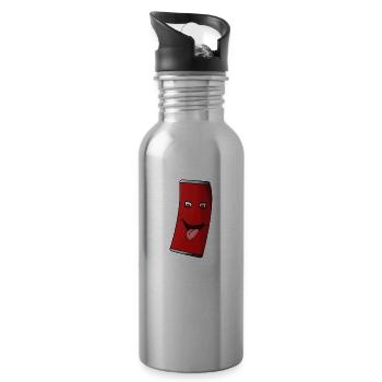Evil Cola can! Böse Cola Dose! - Trinkflasche mit integriertem Trinkhalm - Lightsilver - Rechts