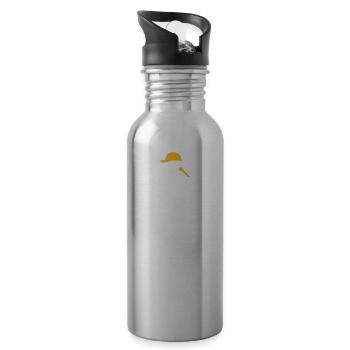 Hiphop Rapper - Trinkflasche mit integriertem Trinkhalm - Lightsilver - Rechts