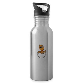 Dino Baby - Trinkflasche mit integriertem Trinkhalm - Lightsilver - Rechts