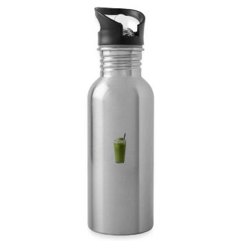 Iced Matcha Latte - Trinkflasche mit integriertem Trinkhalm - Lightsilver - Rechts