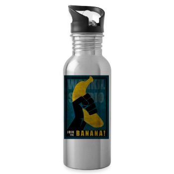 Banana Wankil - Gourde avec paille intégrée - argent clair - Droite