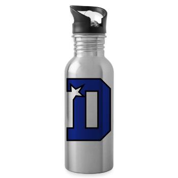 d-letter - Water bottle with straw - silver - Right