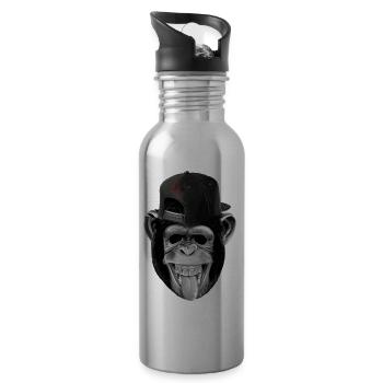 monkey business - Trinkflasche mit integriertem Trinkhalm - Lightsilver - Rechts