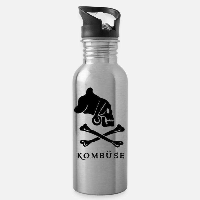 ~ Caboose ~ - Water bottle with straw - silver