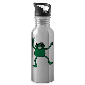 cool_frog - Gourde avec paille intégrée - argent clair - Droite