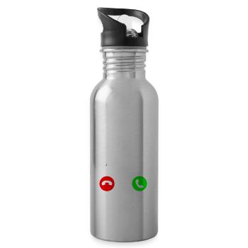 The Mountains Mobile 3 The mountains are calling - Water bottle with straw - silver - Right
