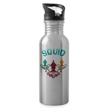 Squid Squad - Gourde avec paille intégrée - argent clair - Droite