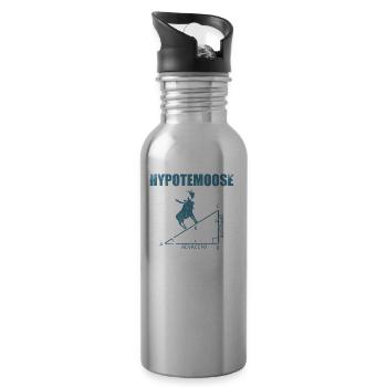 Hypotémose - Gourde avec paille intégrée - argent clair - Droite