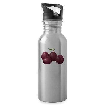 You Are Plum Perfect - Water bottle with straw - silver - Right