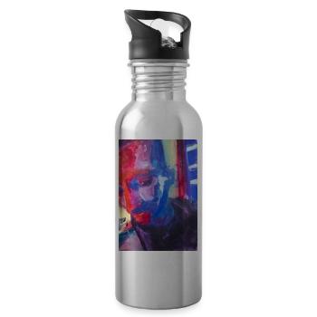 Original Kunstdruck "LSD" - Trinkflasche mit integriertem Trinkhalm - Lightsilver - Rechts