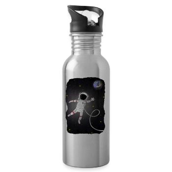 astronaut - Water bottle with straw - silver - Right