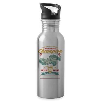 Champion international de voiture - Gourde avec paille intégrée - argent clair - Droite