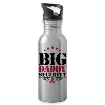 Big Daddy Security - Trinkflasche mit integriertem Trinkhalm - Lightsilver - Rechts