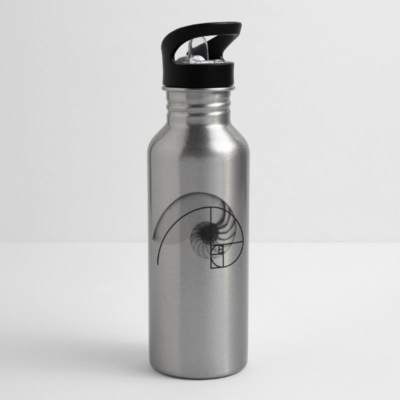 Geometric pattern Fibonacci sequence Water bottle with straw