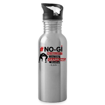 T-Shirt grappling / Jiu-jitsu "No-gi no bullshit" - Trinkflasche mit integriertem Trinkhalm - Lightsilver - Rechts