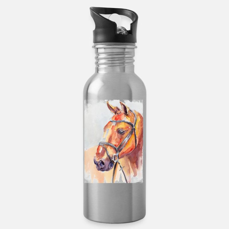 PFERD - Trinkflasche mit integriertem Trinkhalm - Lightsilver