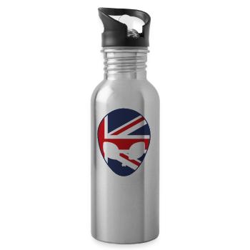Alien from UK - Water bottle with straw - silver - Right
