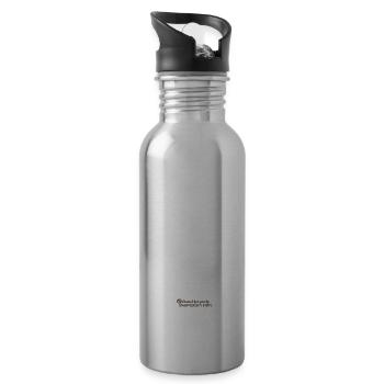 Lustiger Spruch Shirt selbst gestalten - Trinkflasche mit integriertem Trinkhalm - Lightsilver - Rechts