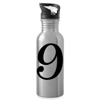 9 - Trinkflasche mit integriertem Trinkhalm - Lightsilver - Rechts