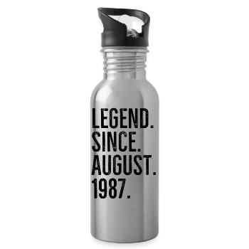Légende depuis août 1987 - Gourde avec paille intégrée - argent clair - Droite