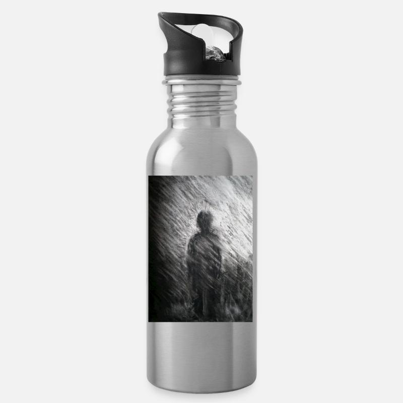 THE OUTSIDER - Water bottle with straw - silver