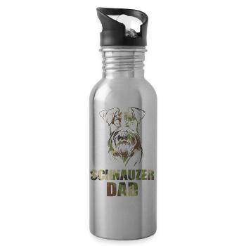 Schnauzer - Water bottle with straw - silver - Right