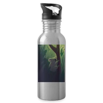 Ein Koala hängt an einem Baum - Trinkflasche mit integriertem Trinkhalm - Lightsilver - Rechts