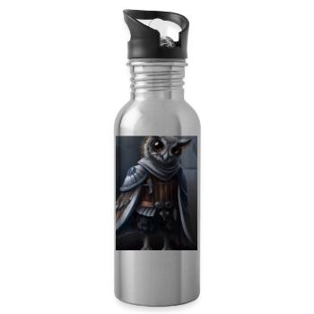 Ritter Eule - Trinkflasche mit integriertem Trinkhalm - Lightsilver - Rechts