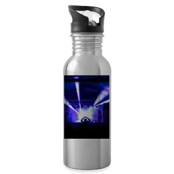 DJ beim Festival - Trinkflasche mit integriertem Trinkhalm - Lightsilver - Rechts