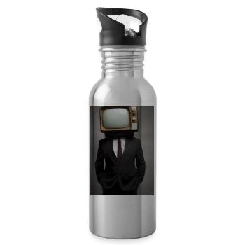 Anzug Tube TV Mann - Trinkflasche mit integriertem Trinkhalm - Lightsilver - Rechts