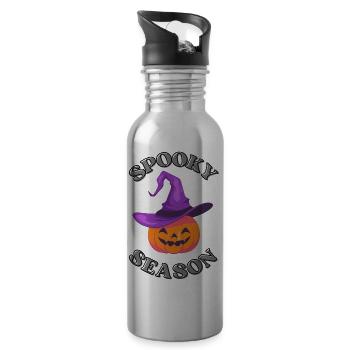 Spooky Season - Water bottle with straw - silver - Right