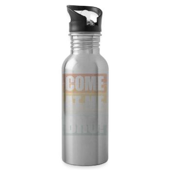 Come At Me Bro Funny Meme Culture Humor Saying - Water bottle with straw - silver - Right