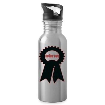Bester Papa - Trinkflasche mit integriertem Trinkhalm - Lightsilver - Rechts