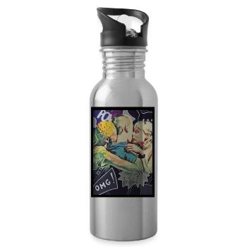 Unconditional Lust - Trinkflasche mit integriertem Trinkhalm - Lightsilver - Rechts