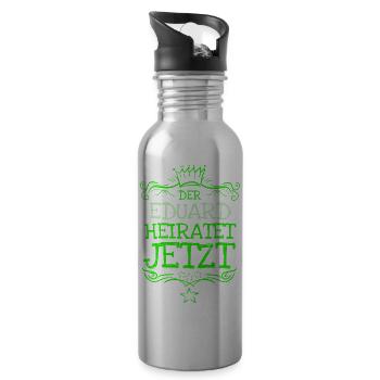 Bachelor Eduard - Water bottle with straw - silver - Right