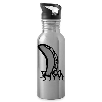 Tentakel Kraken Monster aufgerissens Shirt Alien - Trinkflasche mit integriertem Trinkhalm - Lightsilver - Rechts