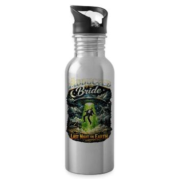JGA Shirt Herren UFO Entführung Bräutigam - Trinkflasche mit integriertem Trinkhalm - Lightsilver - Rechts