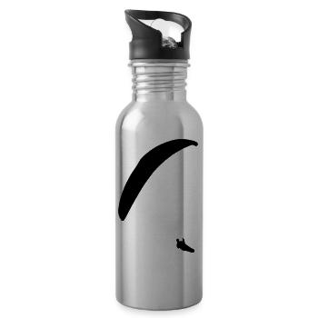 gleitschirm klein - Trinkflasche mit integriertem Trinkhalm - Lightsilver - Rechts