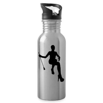 girl1 - Trinkflasche mit integriertem Trinkhalm - Lightsilver - Rechts