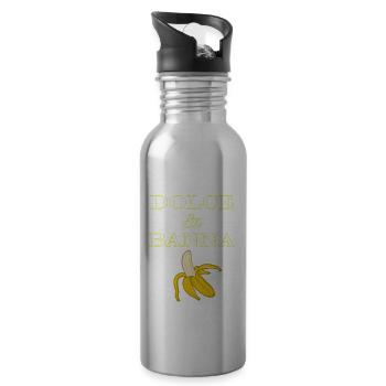 Dolce & Banana - Trinkflasche mit integriertem Trinkhalm - Lightsilver - Rechts