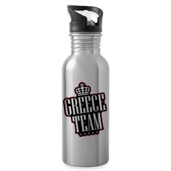 Greece Team - Trinkflasche mit integriertem Trinkhalm - Lightsilver - Rechts