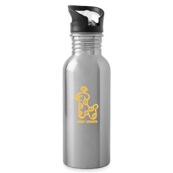 Baby Giraffe - Trinkflasche mit integriertem Trinkhalm - Lightsilver - Rechts
