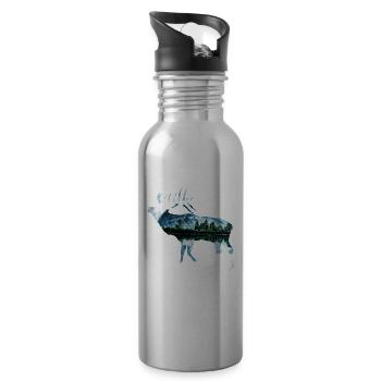 Moose - Water bottle with straw - silver - Right