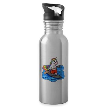 SUP Paddle Enfants Licorne Stand Up Paddle - Gourde avec paille intégrée - argent clair - Droite