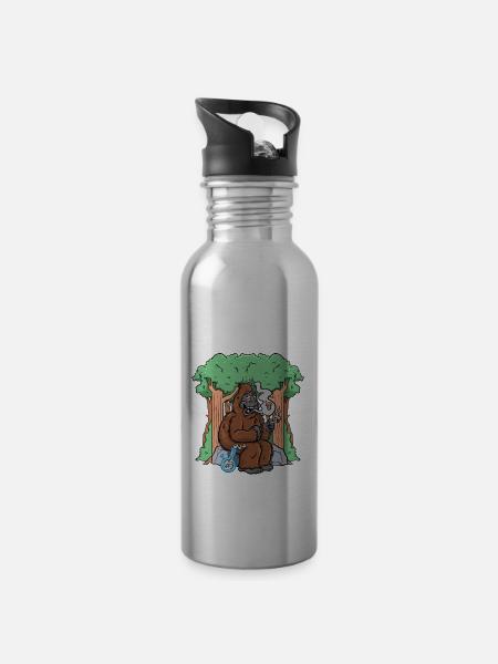 Marihuana Bigfoot Weed - Trinkflasche mit integriertem Trinkhalm - 