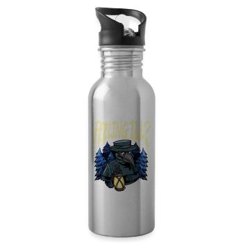 Seuchendoktor-Outfit Seuchendoktor-Maske Medikamente - Trinkflasche mit integriertem Trinkhalm - Lightsilver - Rechts