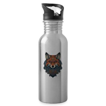 Fox - Water bottle with straw - silver - Right