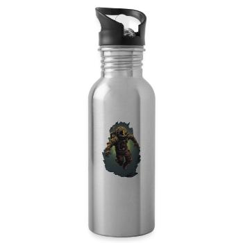 Taucher - Trinkflasche mit integriertem Trinkhalm - Lightsilver - Rechts