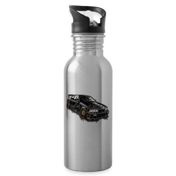 Car - Illustration - Water bottle with straw - silver - Right
